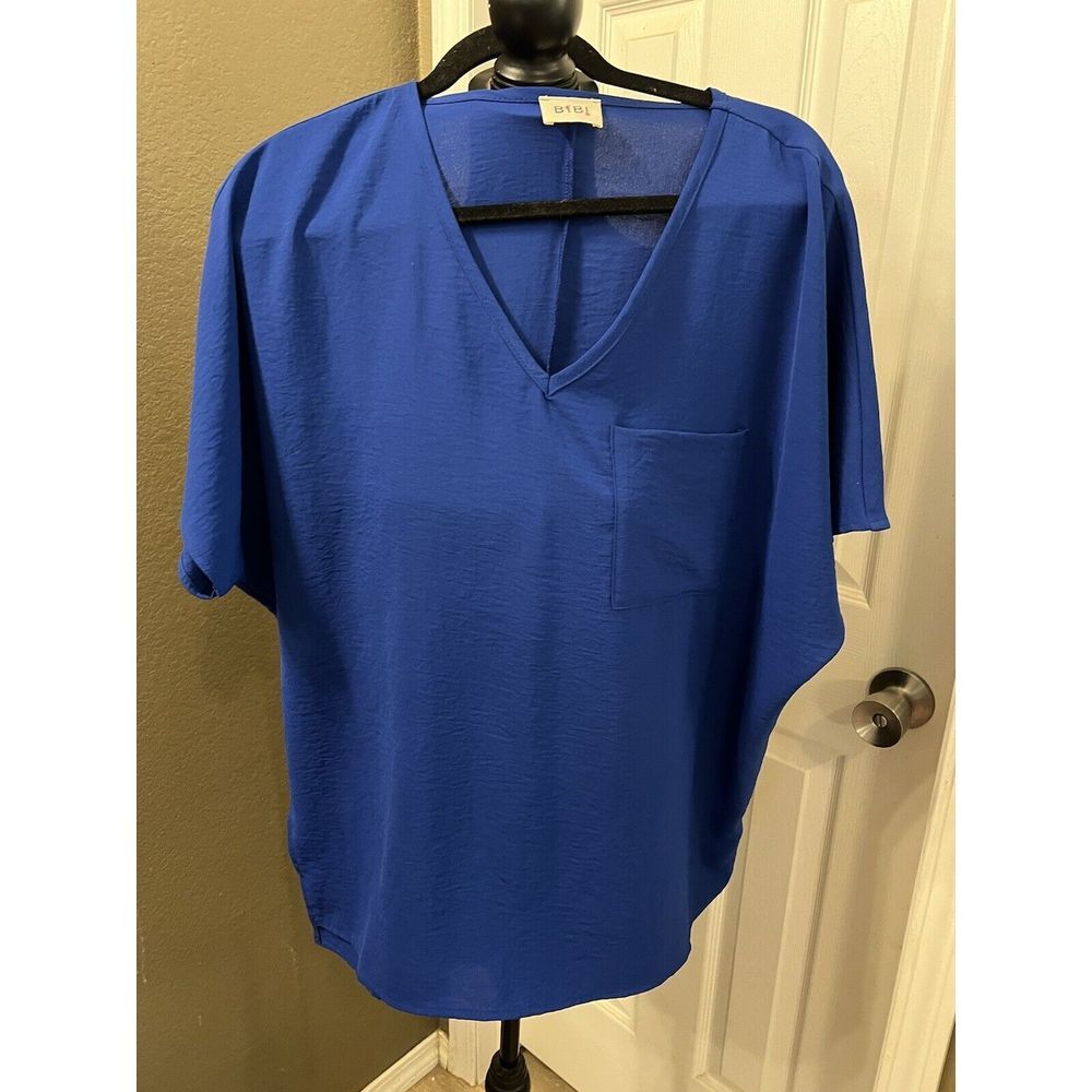 Bibi Royal Blue Oversized Top Size Small